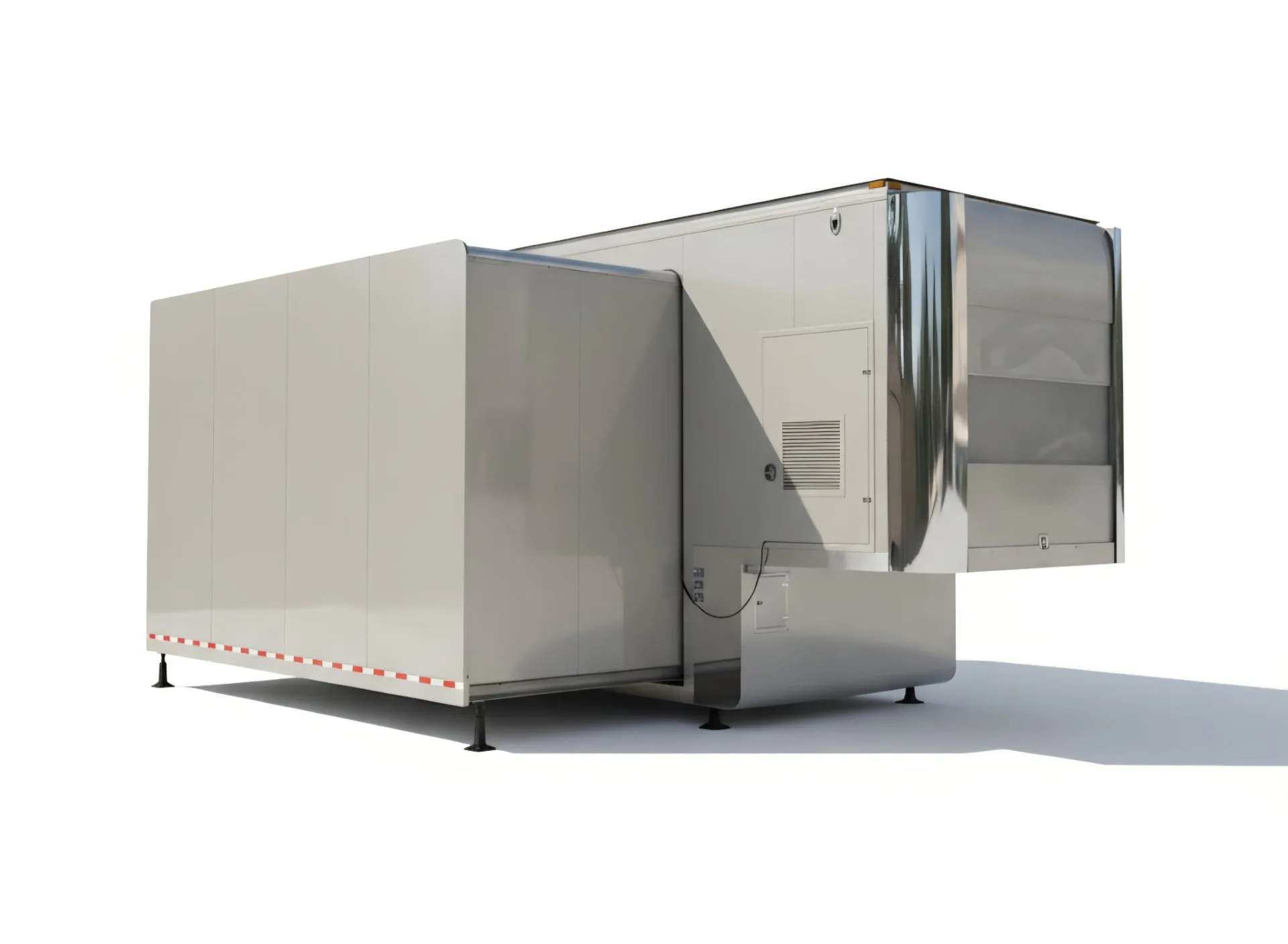 38′ single expandable trailer, expanded