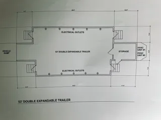 53′ double expandable trailer floor plan