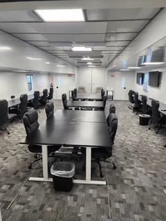 Office setup inside the 53′ trailer